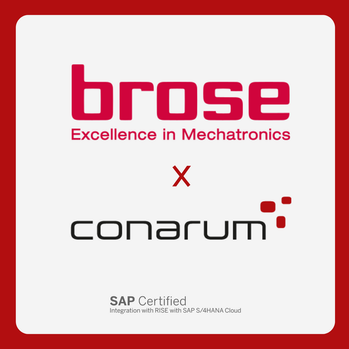 Brose and conarum SAP Certified award